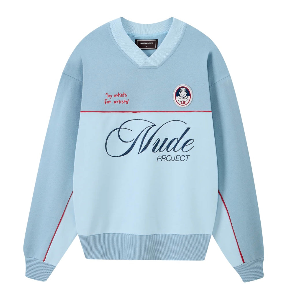 Poleron Nude Drodolo Drodolo Baby Blue Crewneck