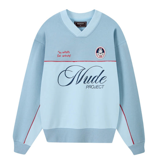 Poleron Nude Drodolo Drodolo Baby Blue Crewneck