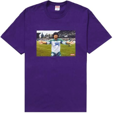 Polera Supreme x Maradona Purple Tee