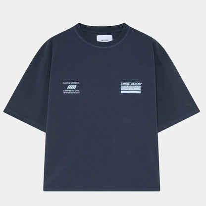 Polera Eme Studios Radar Navy Oversized Tee