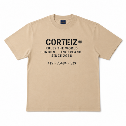 Polera Corteiz OG Stencil Beige Tee
