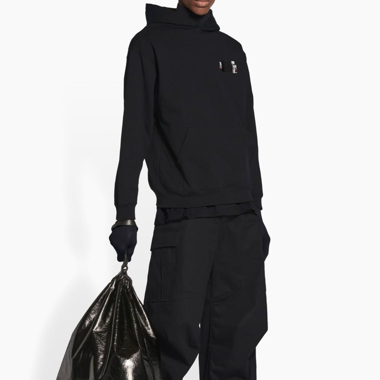 Poleron Balenciaga Gaffer Logo Hoodie Black