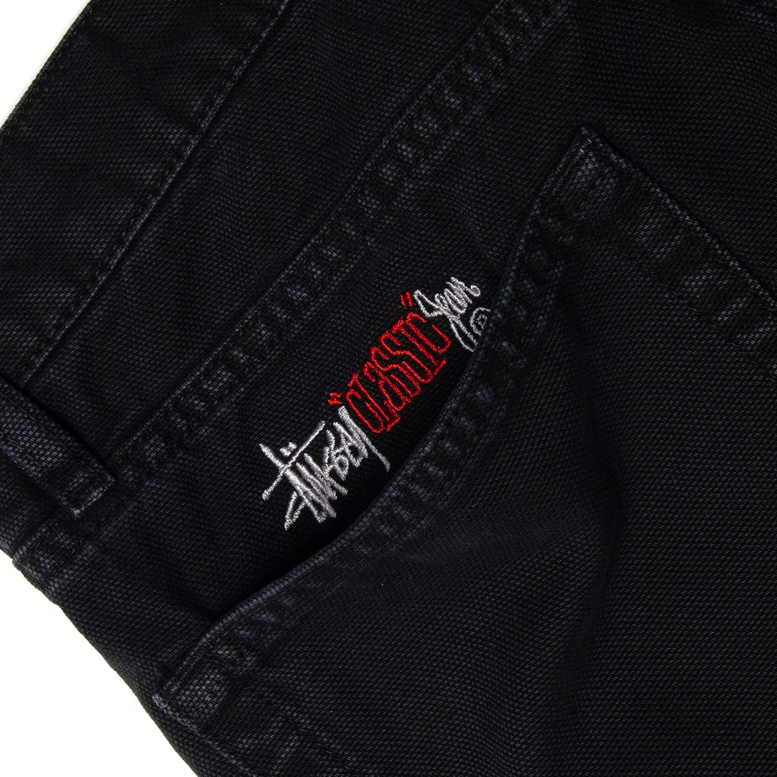 Pantalon Stussy Classic Jeans Washed Canvas Black
