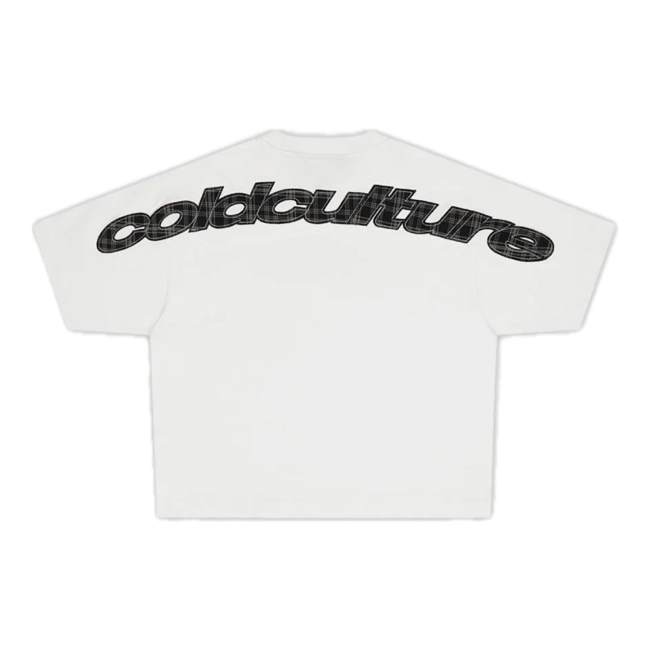 Polera Cold Culture Tartan Curved Tee White