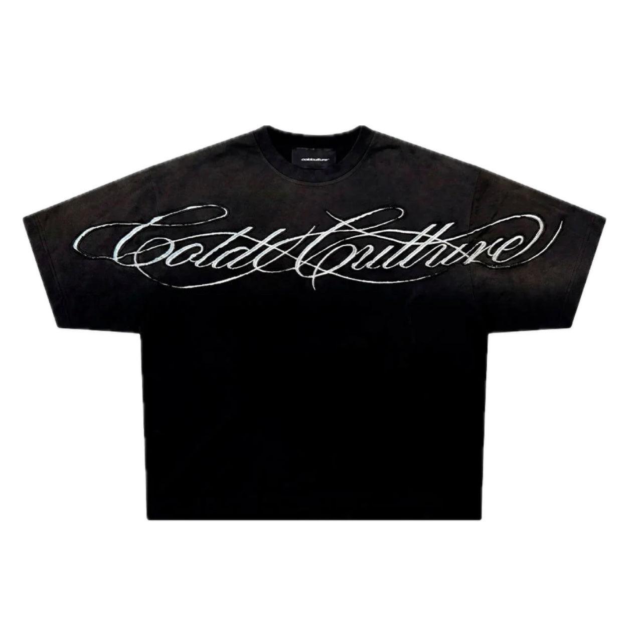 Polera Cold Culture Crossed Script 2.0 Black