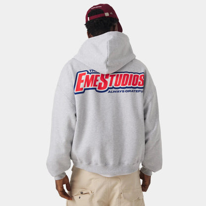 Poleron Eme Studios Shining Grey Oversized Hoodie