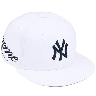 Gorro Supreme x New Era New York Yankees White