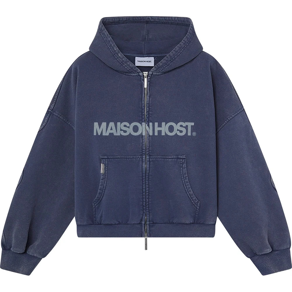 Poleron Maison Host Erode Wave Zipped Navy