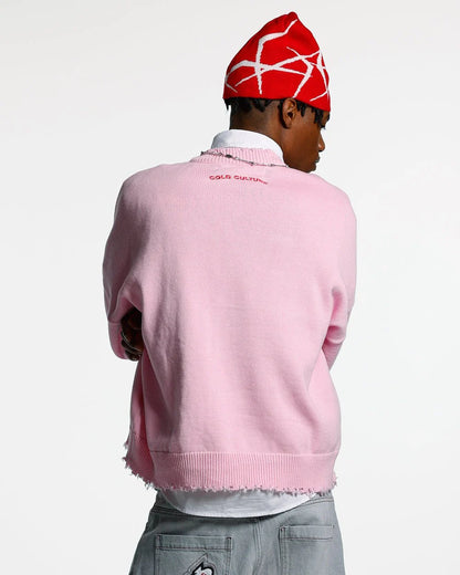 Sweater Cold Culture Stars Knit Pink