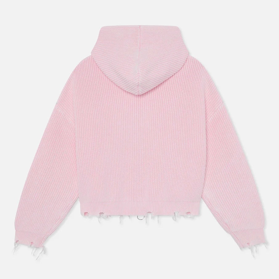 Sweater Scuffers New Light Pink Buzz Knit Zipper