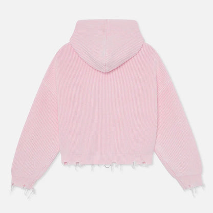 Sweater Scuffers New Light Pink Buzz Knit Zipper