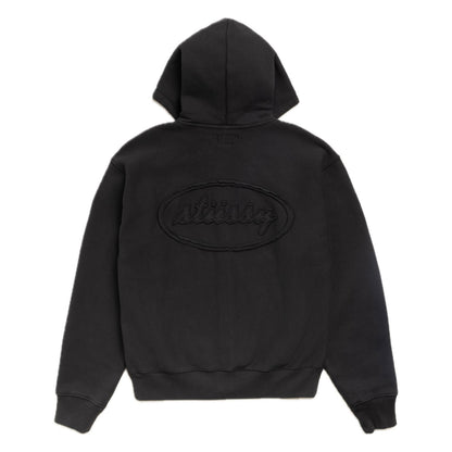 Poleron Stussy Cursive Applique Zip Black