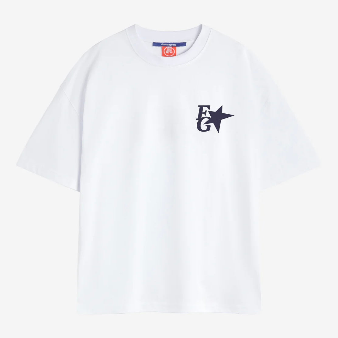 Polera Fake Gods Star Boxy Tee White