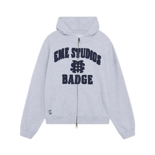 Poleron Eme Studios Badge Heather Grey Full Zip