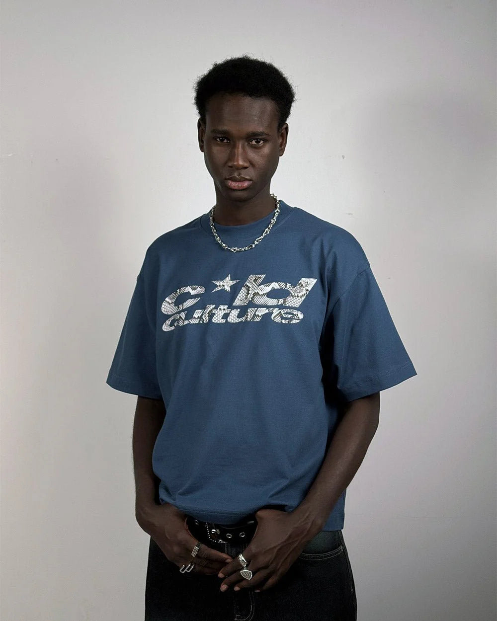Polera Cold Culture Wild Camo Navy Blue