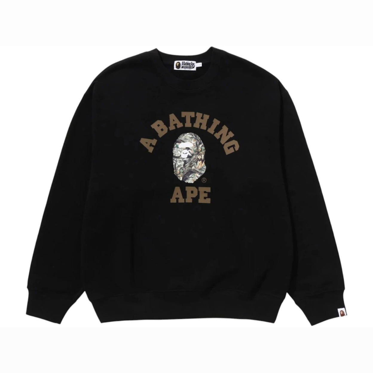 Poleron BAPE Tree Edge Camo College Relaxed Crewneck Black