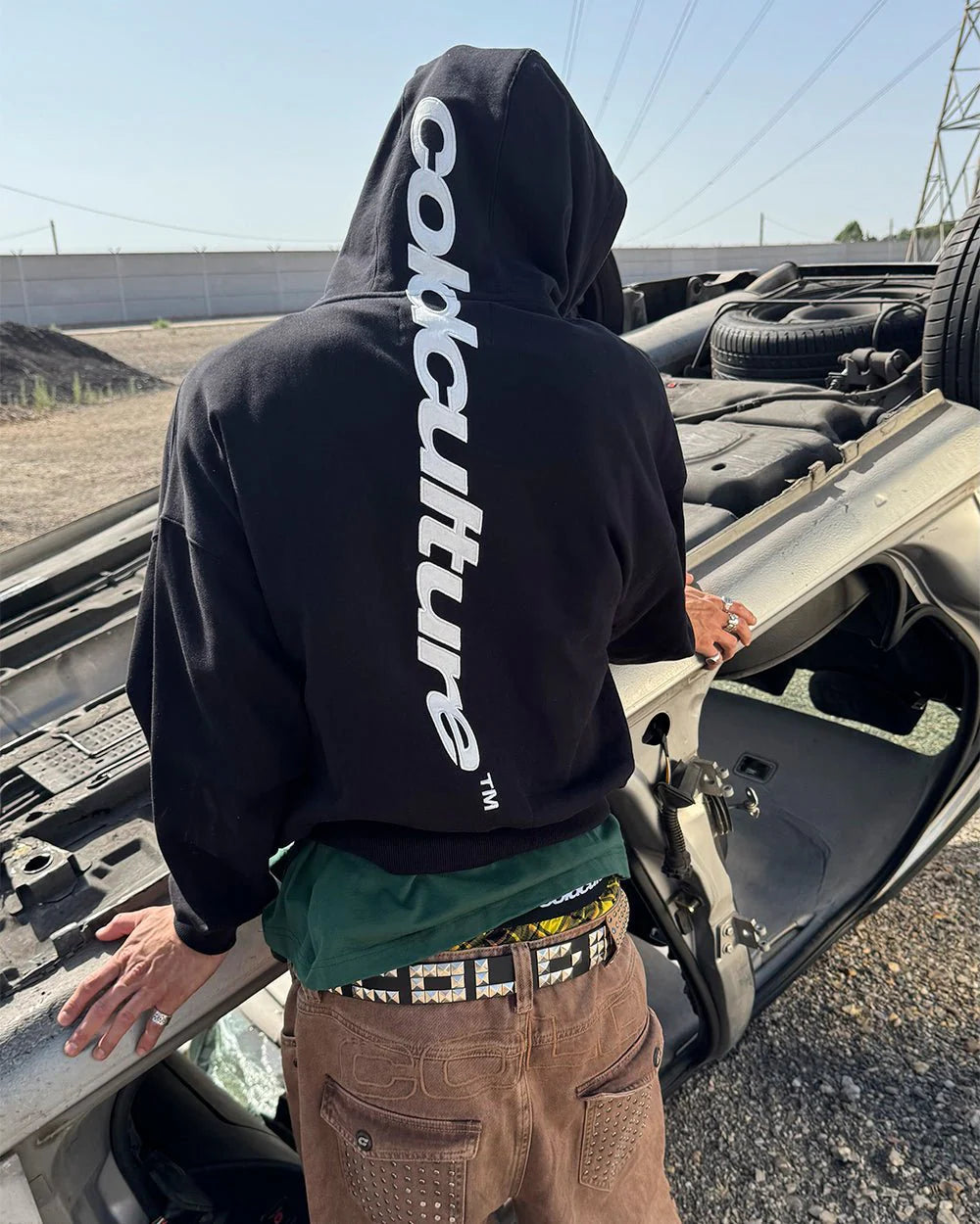 Poleron Cold Culture Vertical Hoodie Black
