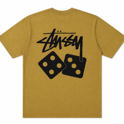 Polera Stussy Dice Pigment Dyed Tee Khaki