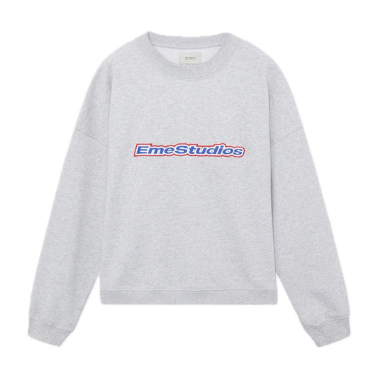 Poleron Eme Studios Box Heather Grey Oversized Crewneck
