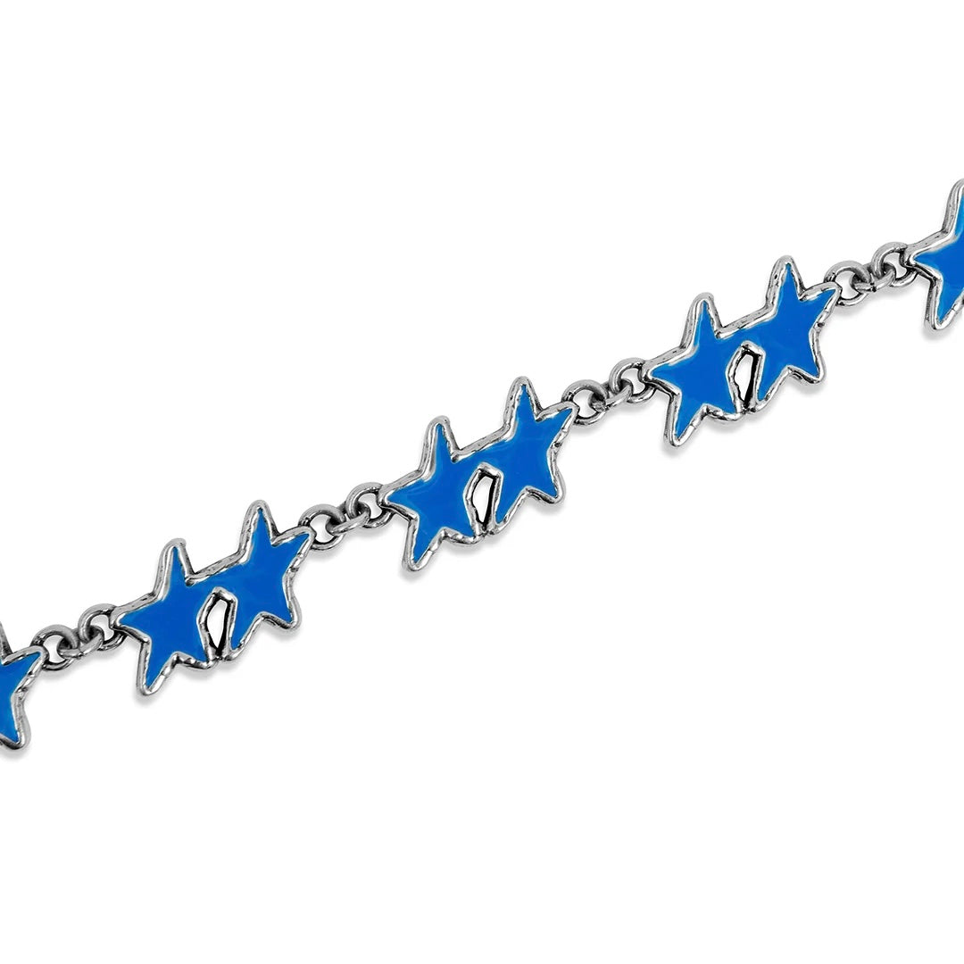 Pulsera Teojeys Light Blue Melted Stars Bracelet