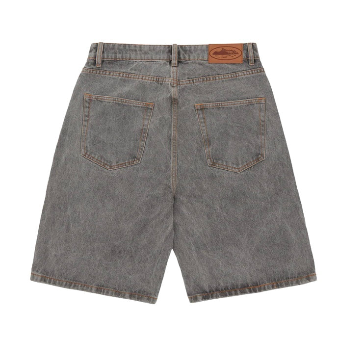 Short Corteiz Alcatraz Baggy Denim Light Grey