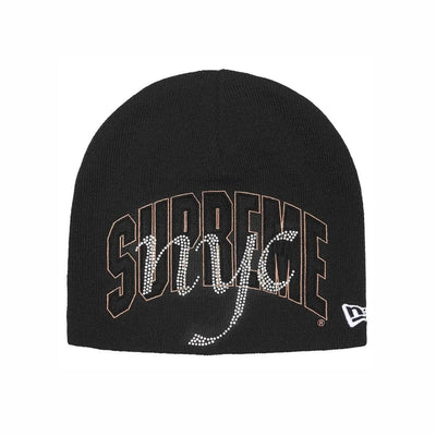 Gorro Supreme x New Era Rhinestone Beanie Black