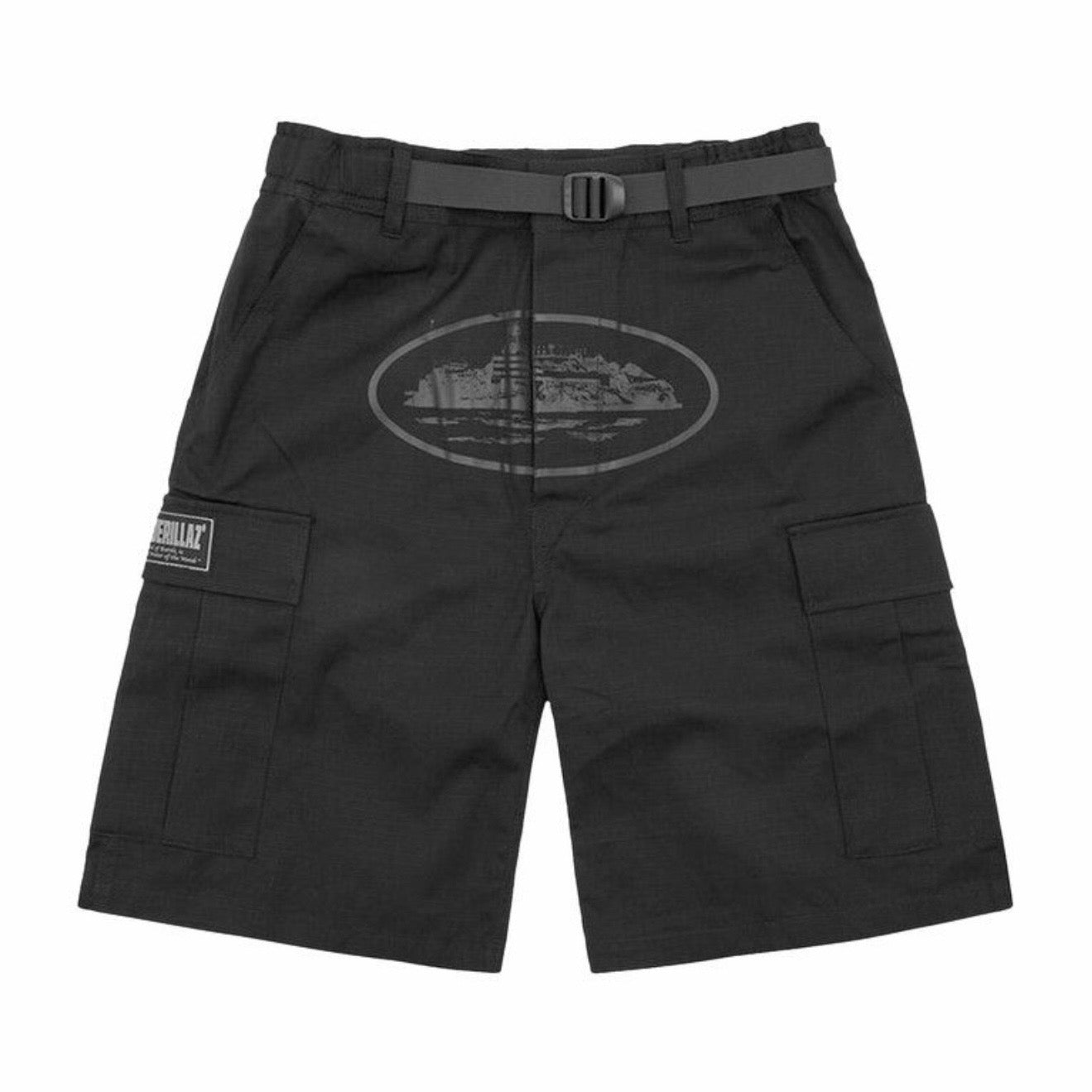 Short Corteiz Alcatraz Cargo Triple Black