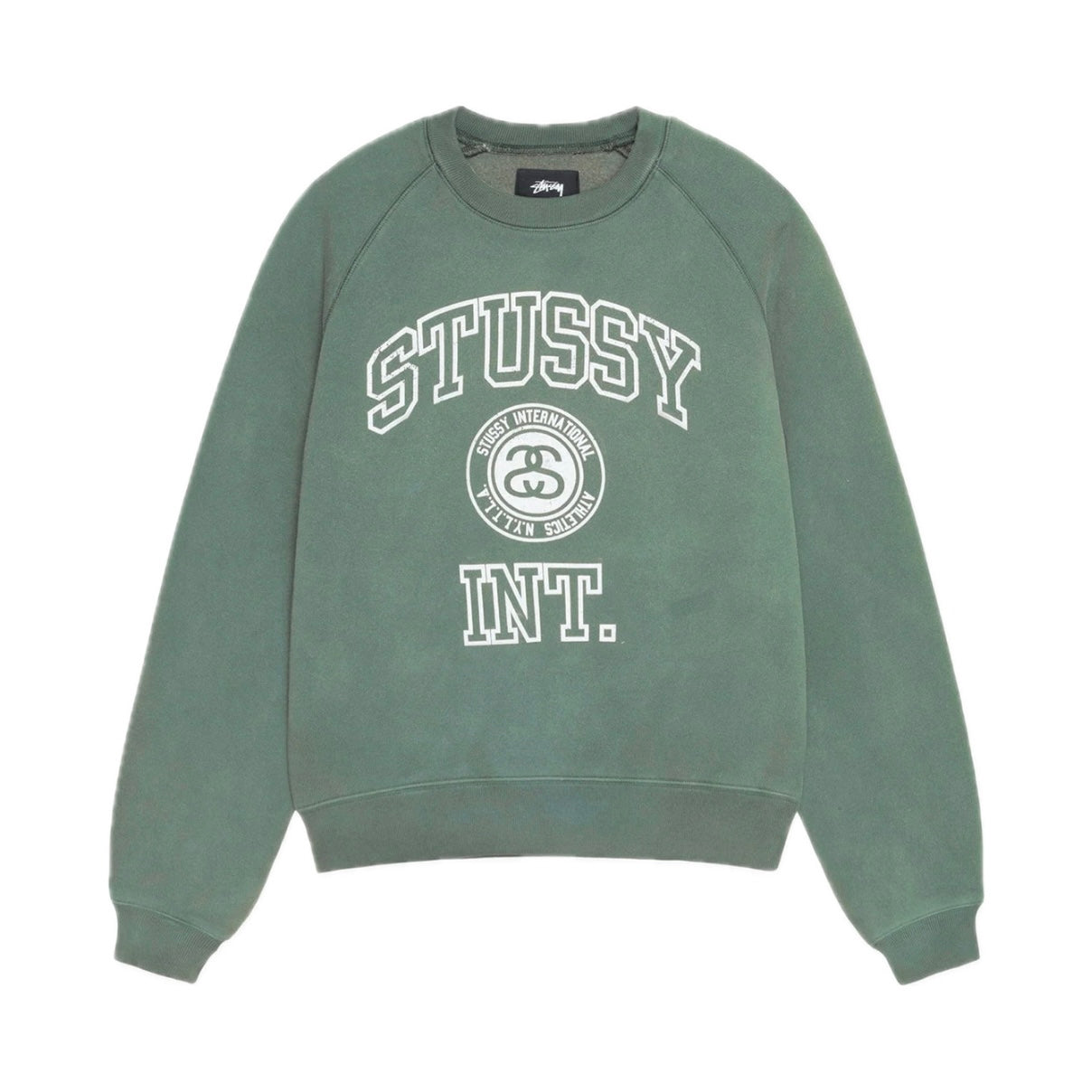 Poleron Stussy Overlock Varsity Raglan Crew Pine