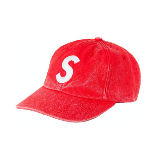 Gorro Supreme Pigment Canvas S Logo 6-panel Red