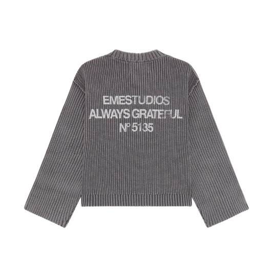 Sweater Eme Studios Collective Slate Grey Knit