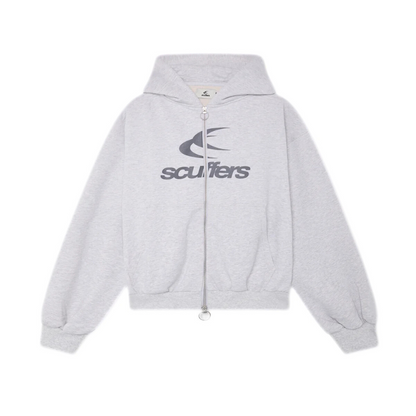 Poleron Scuffers Logo Grey Melange Zipped