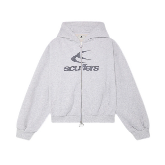 Poleron Logo Grey Melange Zipped