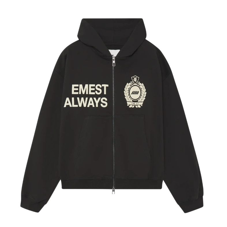 Poleron Eme Studios Slice Black Full Zip