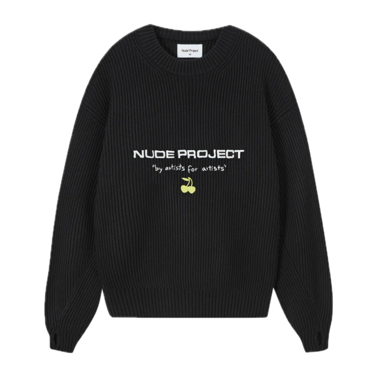 Sweater Nude Wavy Jersey Black - M