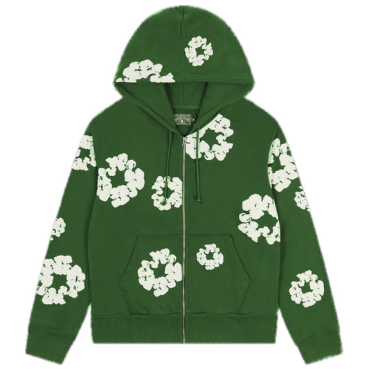 Poleron Denim Tears The Cotton Wreath Zip Green