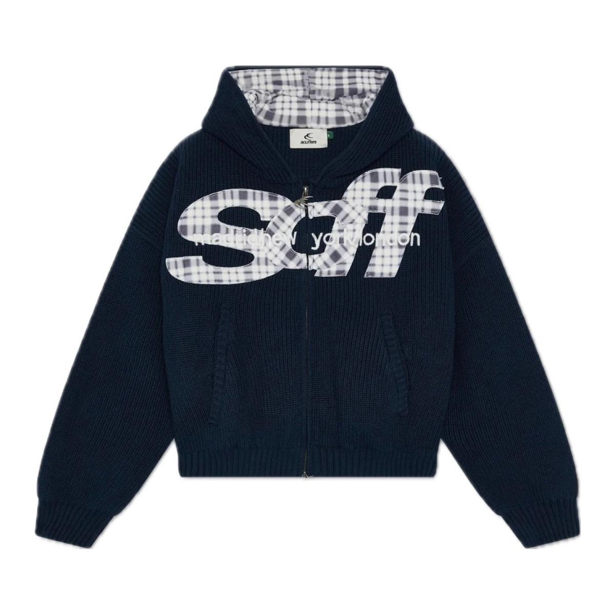 Sweater Scuffers Brooks Navy Zipper Knit