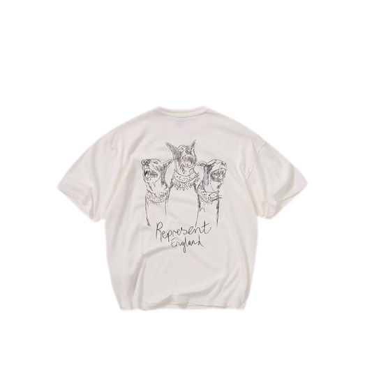 Polera Represent Hand Drawn Thoroughbred Flat White