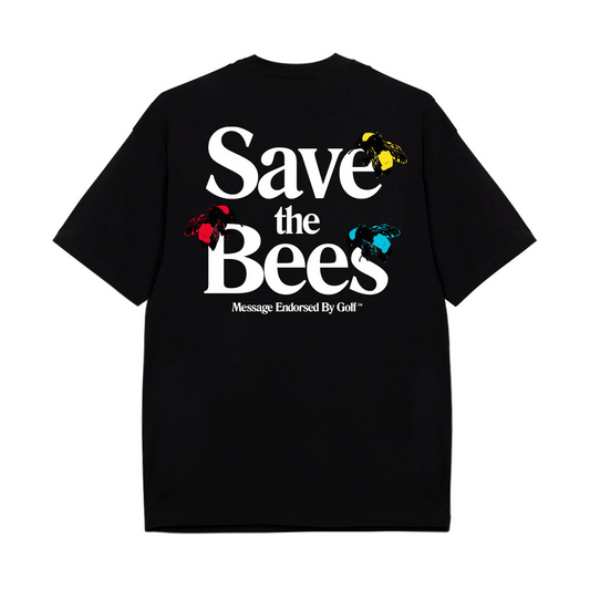Polera GOLF Save the Bees Black