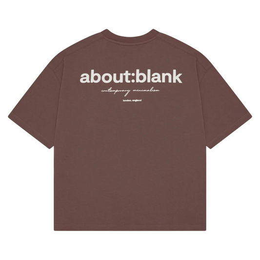 ABOUT:BLANK Box Logo Brown/Ecru -Talla L