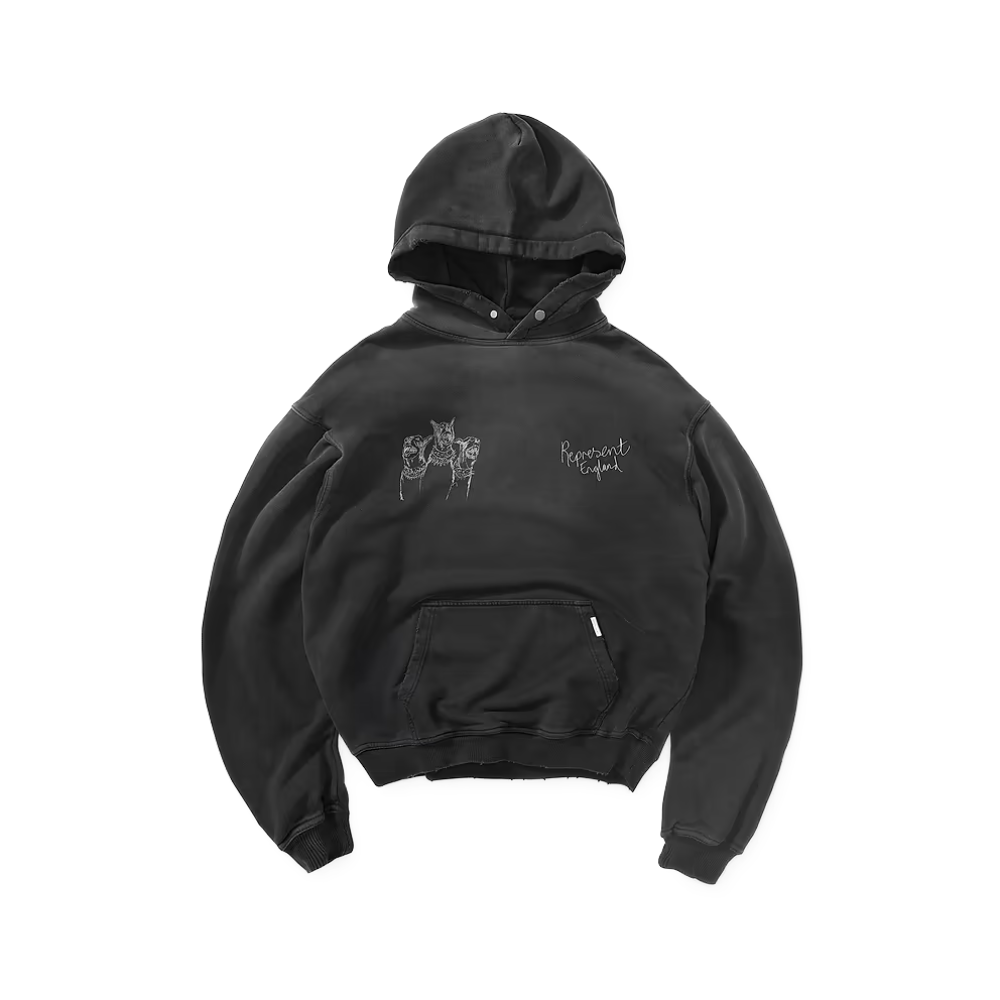 Poleron Represent Hand Drawn Thoroughbred Aged Black