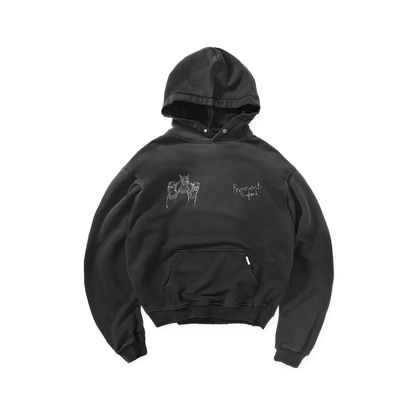 Poleron Represent Hand Drawn Thoroughbred Aged Black