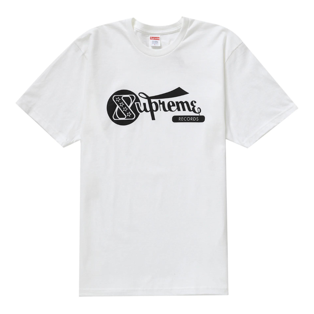 Polera Supreme Records White