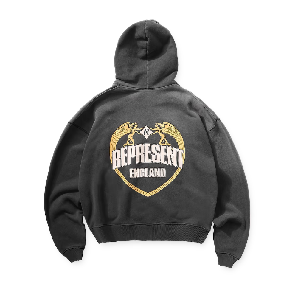 Poleron Represent Angel Border Stained Black