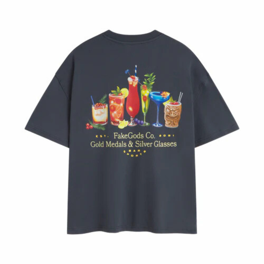 Polera Fake Gods Cocktail Dark Grey