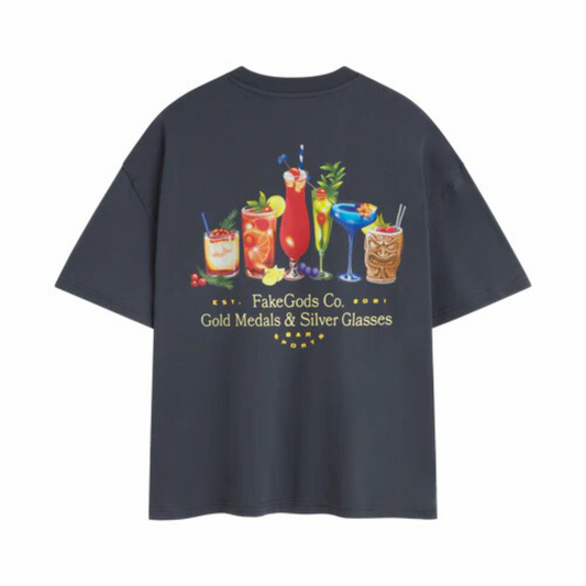 Polera Fake Gods Cocktail Dark Grey