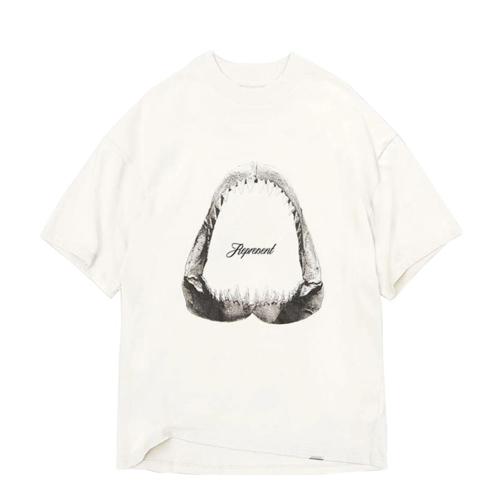 Polera Represent Shark Jaws Flat White