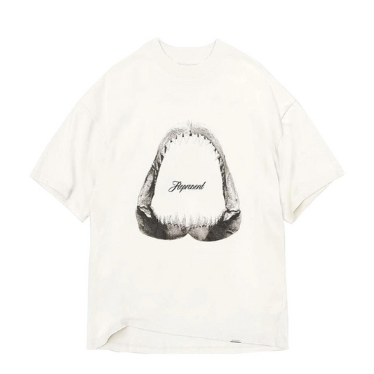 Represent Shark Jaws T-shirt Flat White