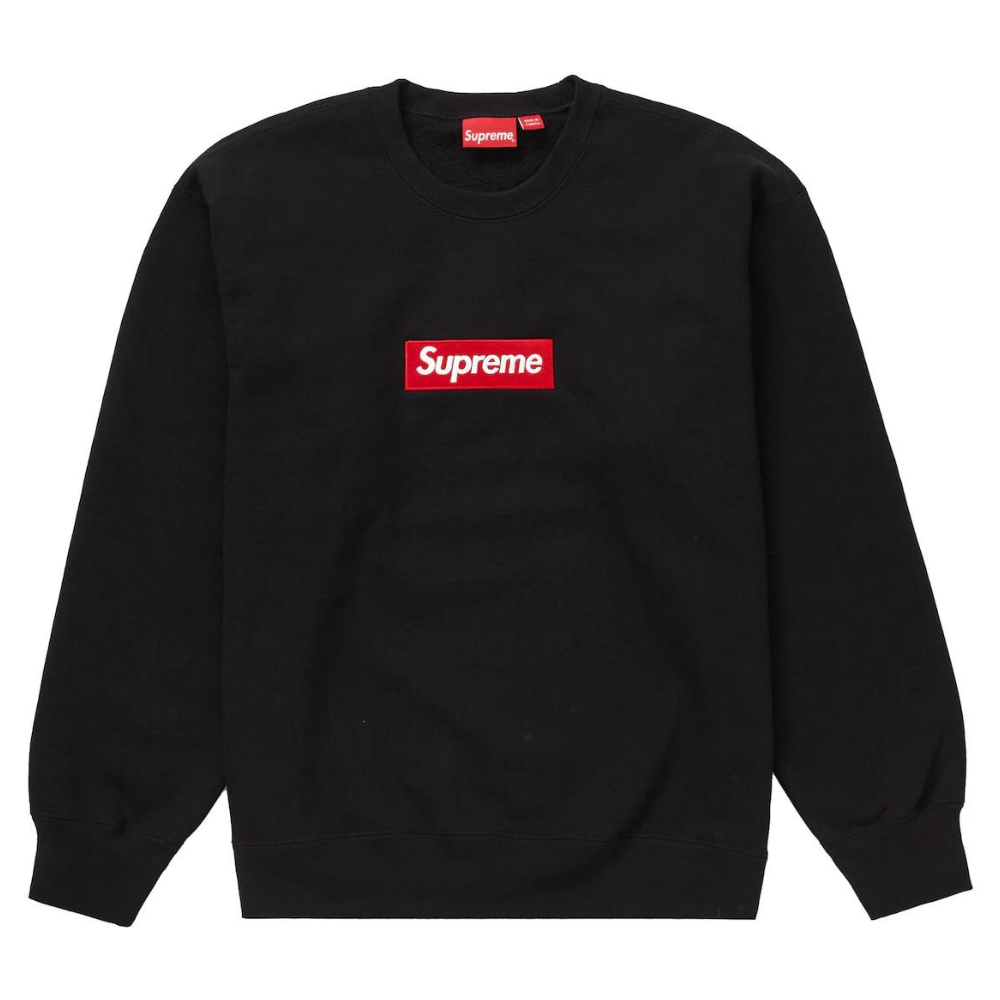 Poleron Supreme Box Logo Crewneck Black