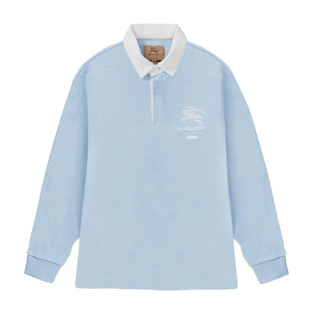 Polera Supreme Burberry Rugby Pale Blue