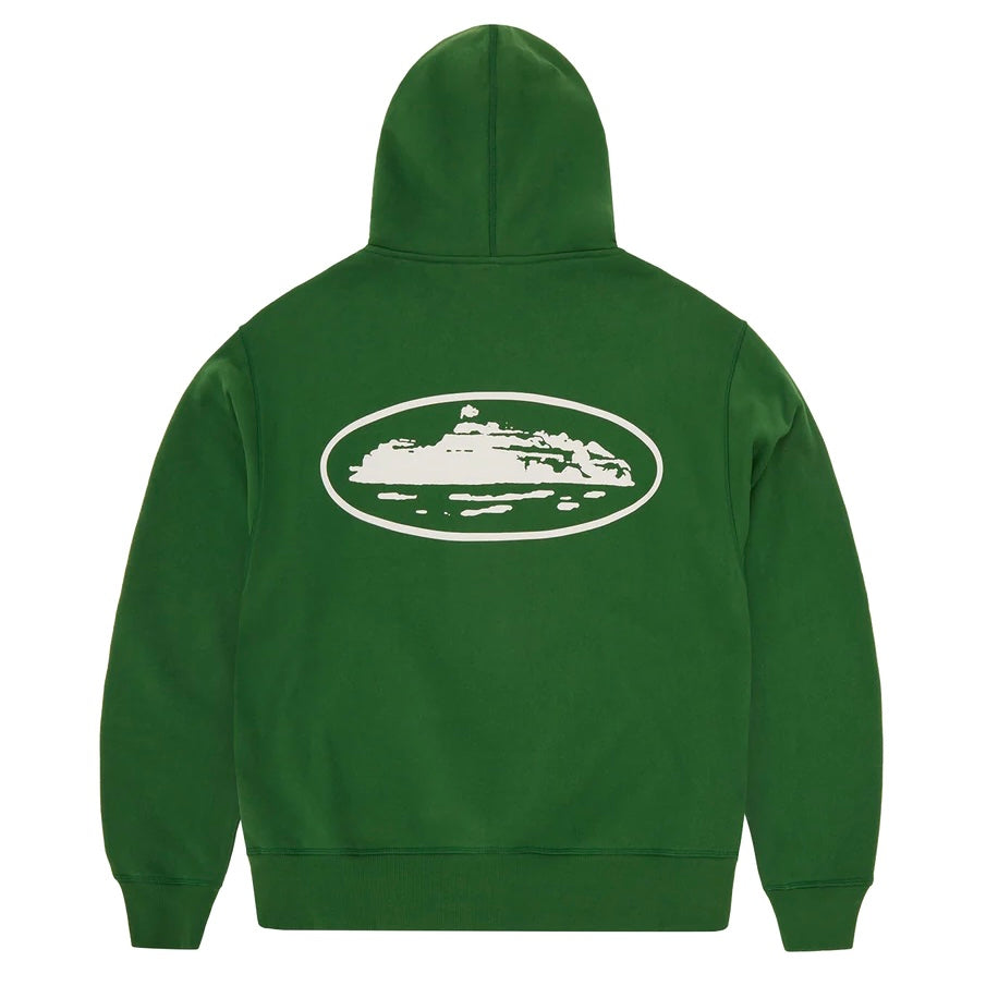 Poleron Corteiz Island Puff Print Zip Hoodie Green